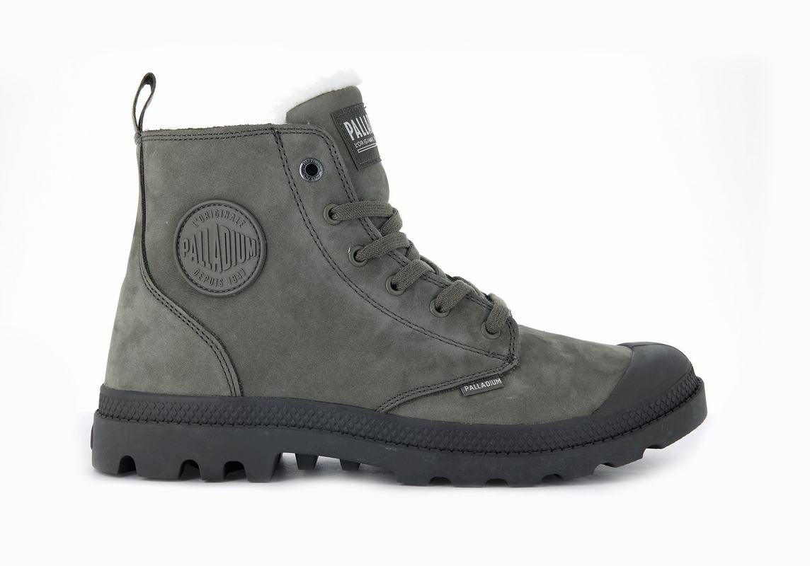 Botas Palladium Pampa Hi Zip Wl Hombre - Gris Oscuro ||JQSE-02348||